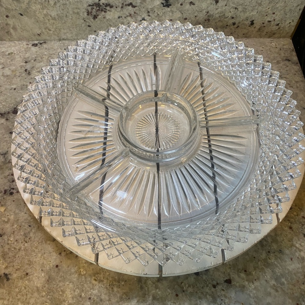 Elegant Clear Glass Serving Platter‎